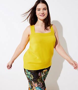 Loft Plus Criss Cross Sweater Tank