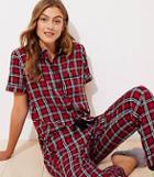 Loft South Hampton Plaid Short Sleeve & Pant