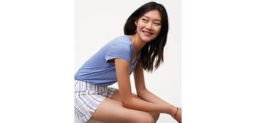 Loft Nov Riv Cliffside Stripe Short