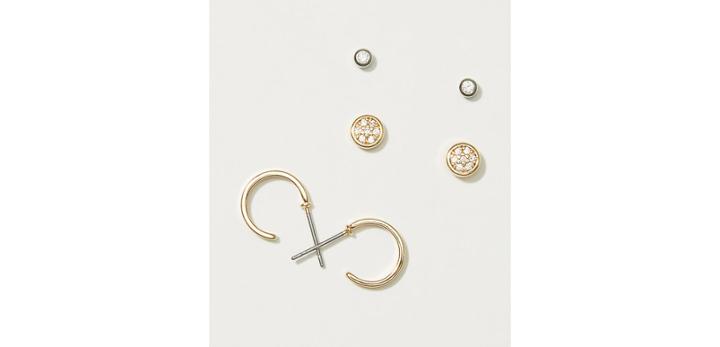 Loft Pave Hoop Earring Set