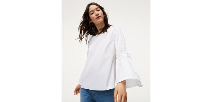Loft Tied Bell Sleeve Top