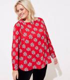 Loft Plus Bouquet Square Neck Blouse