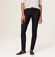 Loft Curvy Skinny Jeans In Dark Rinse Wash