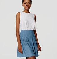 Loft Chambray Flippy Skirt