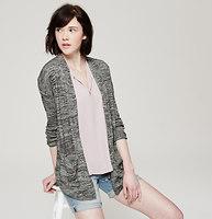 Loft Marled Shirttail Cardigan