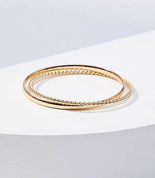 Loft Mixed Twist Bangle Set