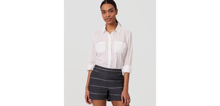 Loft Mosaic Stripe Shorts