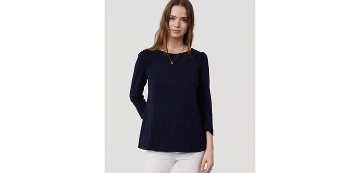 Loft Puff Sleeve Swing Top