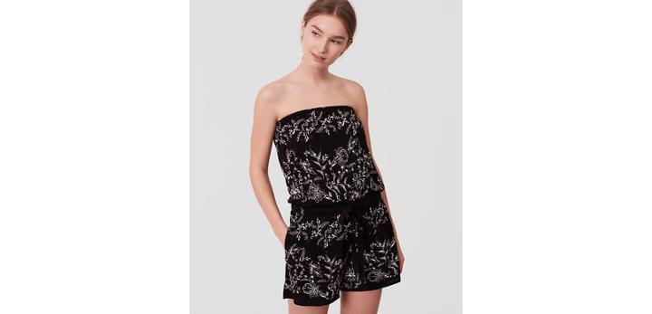 Loft Beach Vine Strapless Romper