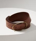 Loft Oval Buckle Leather Belt