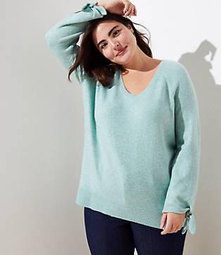 Loft Plus Tie Cuff Sweater