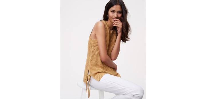 Loft Side Tie Sweater Tank