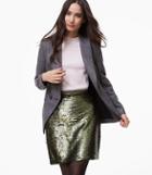 Loft Matte Sequin Shift Skirt