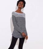 Loft Mixed Stripe Tunic Sweater