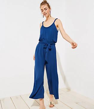 Loft Tie Waist Jumpsuit