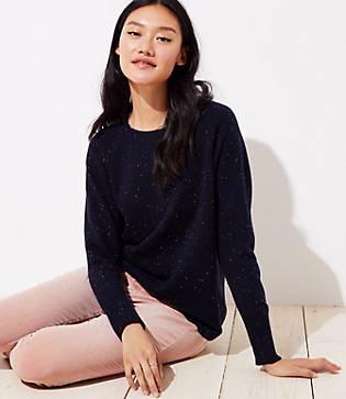 Loft Speckled Dolman Sweater