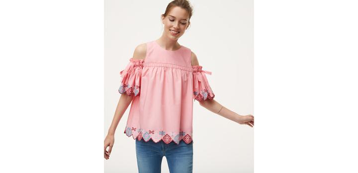 Loft Fiesta Cold Shoulder Top