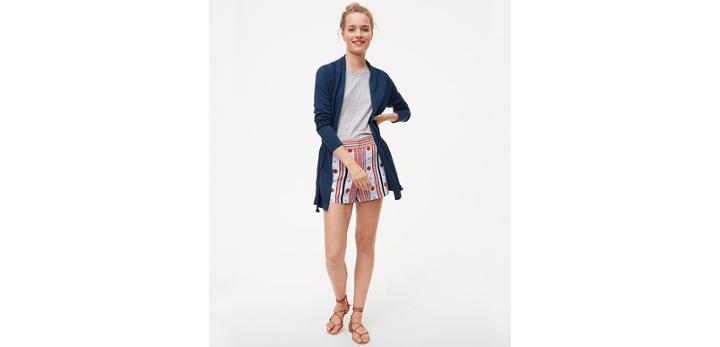 Loft Ls Drawstring Tassle Cardi