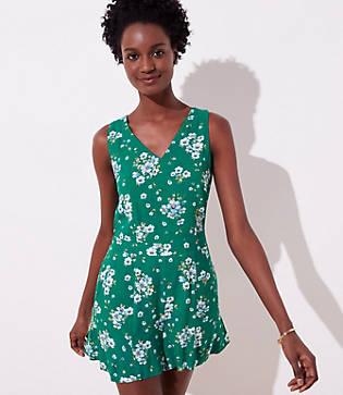 Loft Floral V-neck Romper