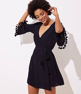 Loft Beach Bell Sleeve Racerback Dress