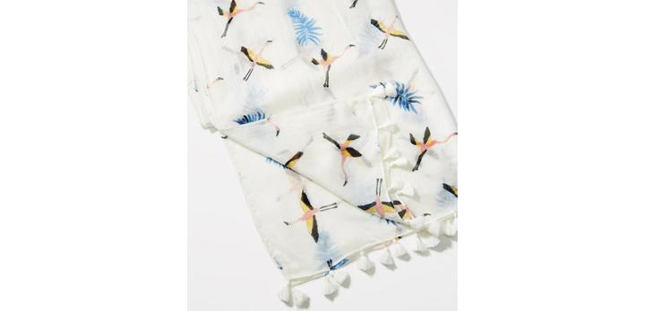 Loft Flamingo Tassel Scarf