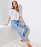 Loft Modern Patchwork Skinny Jeans In Light Stonewash
