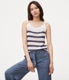 Loft Striped Tie Sweater Cami