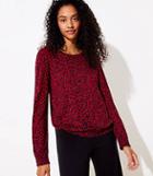 Loft Animal Print Smocked Top