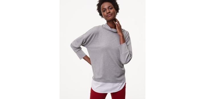 Loft Dolman Two In One Top