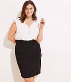Loft Plus Dotted Knit Pull On Pencil Skirt