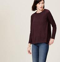 Loft Striped Button Back Top