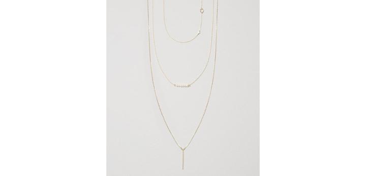 Loft Layered Pearlized Necklace