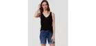 Loft Denim Bermuda Shorts In Classic Mid Stonewash