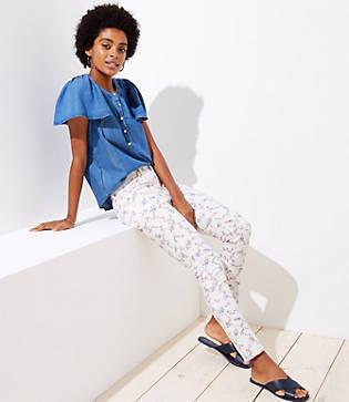 Loft Modern Floral Skinny Jeans