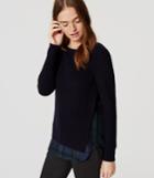 Loft Plaid Ribbed Two-in-one Sweater