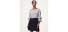 Loft Striped Slit Bell Sleeve Top