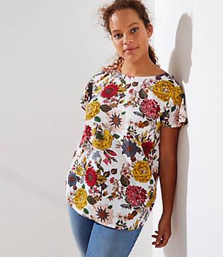 Loft Plus Hydrangea Garden Double Bar Back Top