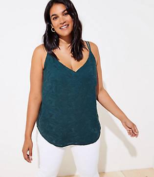 Loft Plus Floral Embroidered Strappy Cami