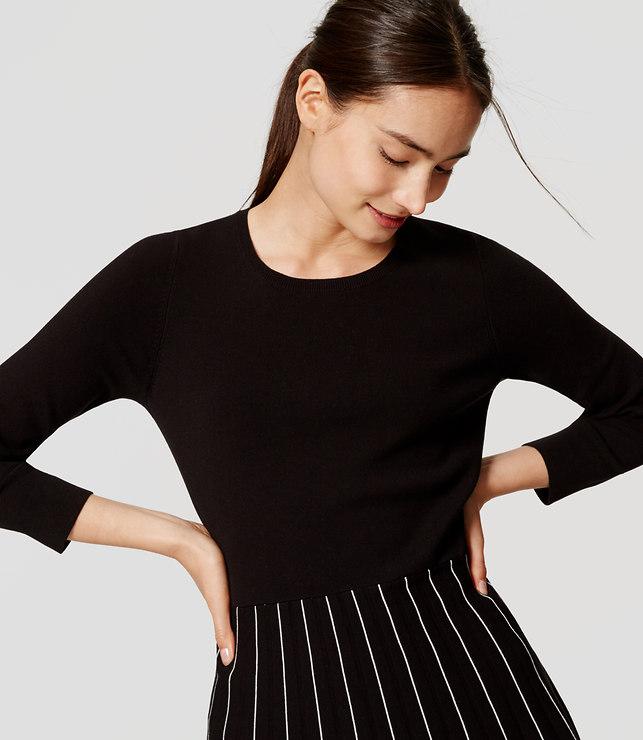 Loft Striped Skirt Sweater Dress