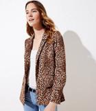 Loft Leopard Print Open Blazer