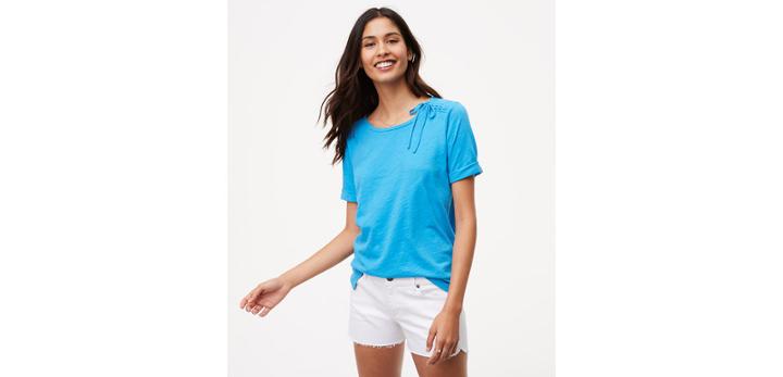 Loft Vintage Tie Slv Tee
