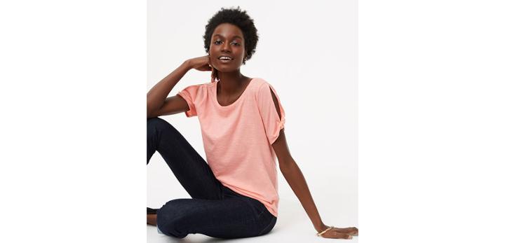 Loft Twist Sleeve Vintage Soft Tee