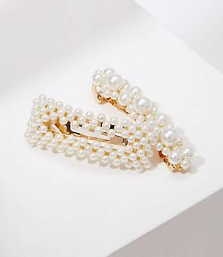 Loft Pearlized Barrette & Pin Set