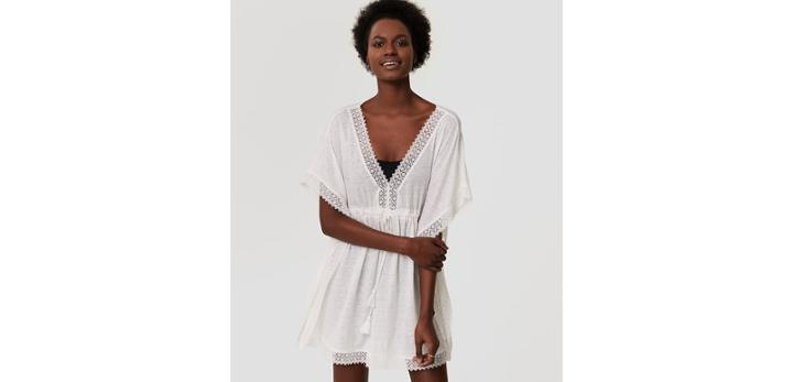 Loft Beach Lacy Caftan Dress