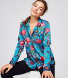 Loft Wildflower Satin Shirt