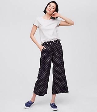 Loft P Wide Leg Ria Diamond Pant