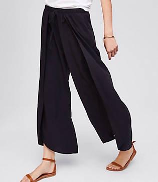 Loft Beach Slit Front Wide Leg Pants