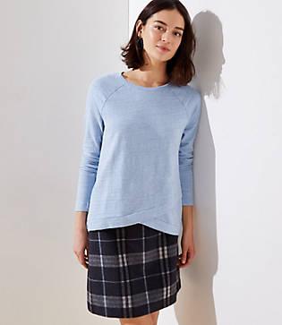 Loft Melange Crossover Sweatshirt