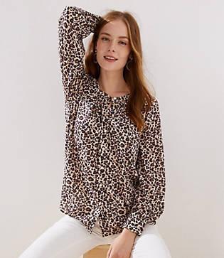 Loft Leopard Print Blouse