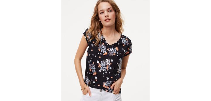 Loft Bouquet Toss V-neck Tee
